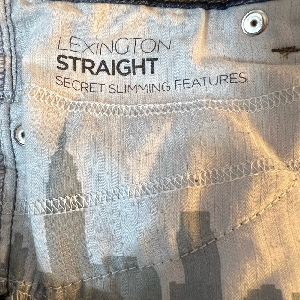 Jones New York Jeans Lexington Straight Slimming Dark Wash Stretch Denim - Picture 7 of 9